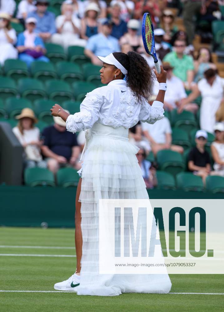 Naomi Osaka warms up ahead of her during her second round match Wimbledon Tennis Championships, Day 3, The All England Lawn Tennis and Croquet Club, London, UK - 01 Jul 2026London The All England Lawn Tennis and United Kingdom