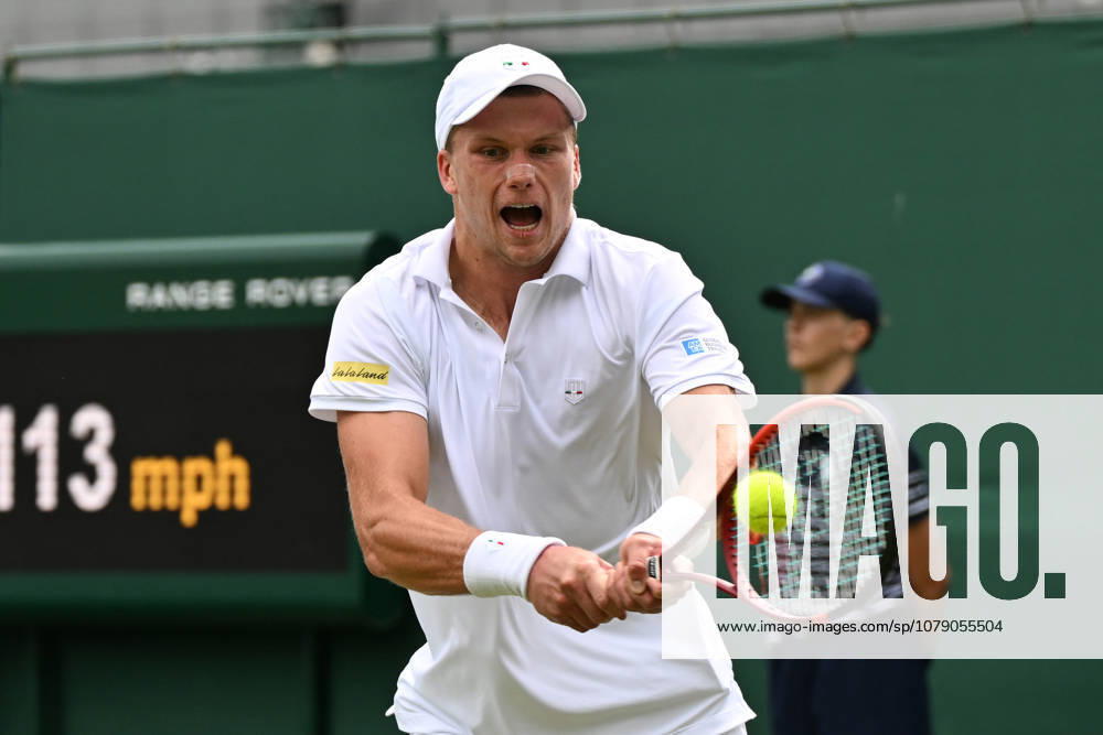Wimbledon Tennis Championships 2026 - Day 3 LONDON, UNITED KINGDOM - July 01: Jenson Brooksby of the United States plays against Ignacio Buse of Peru in the Mens singles second round match against during day three of The Wimbledon Tennis Championships at All England Lawn Tennis and Croquet Club on July 01, 2026 in London, United Kingdom Ray Tang Anadolu London United Kingdom. Editorial use only. Please get in touch for any other usage.