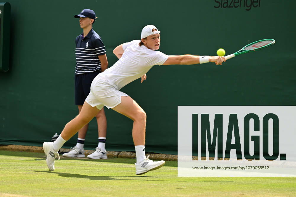 Wimbledon Tennis Championships 2026 - Day 3 LONDON, UNITED KINGDOM - July 01: Ignacio Buse of Peru plays against Jenson Brooksby of the United States in the Mens singles second round match against during day three of The Wimbledon Tennis Championships at All England Lawn Tennis and Croquet Club on July 01, 2026 in London, United Kingdom Ray Tang Anadolu London United Kingdom. Editorial use only. Please get in touch for any other usage.