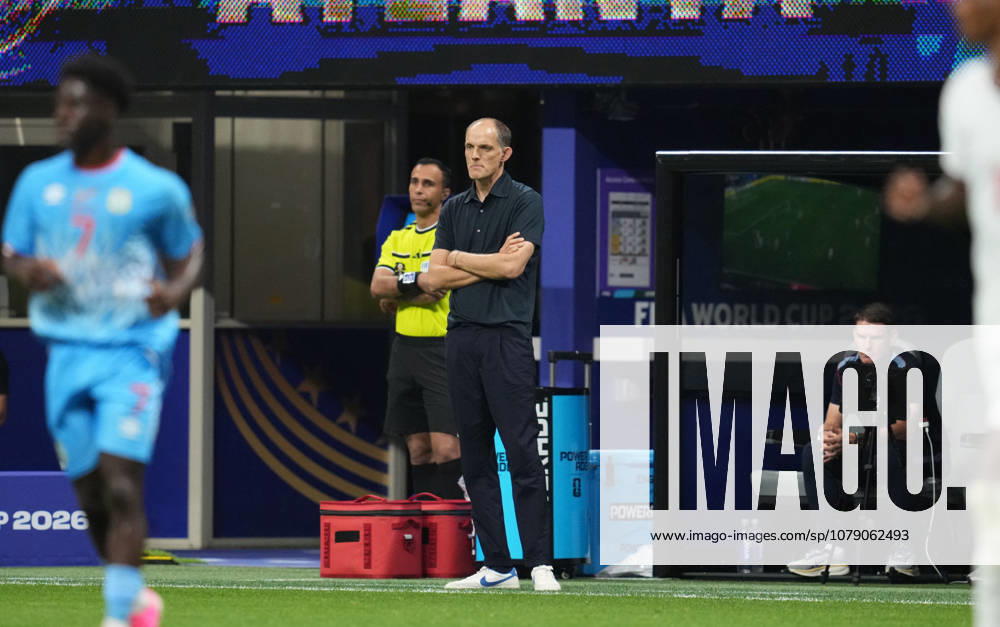 Thomas Tuchel in England during the England vs. DR Congo match in the Round of 32 of the 2026 FIFA World Cup at Atlanta Stadium, Atlanta, United States, on July 1, 2026. Photo by DeFodi Images (Thor Wegner)