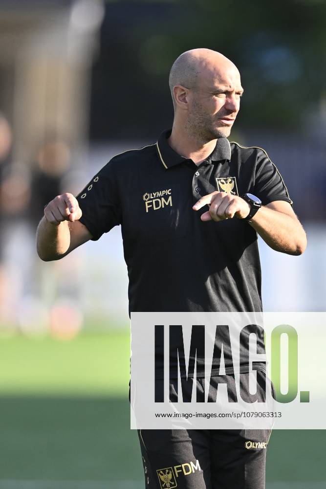 STVV s head coach Frederic De Meyer pictured before a training session of Belgian first division soccer team STVV, on Wednesday 01 July 2026 in Sint-Truiden, in preparation of the upcoming 2026-2027 Belgian first division soccer season. JOHAN EYCKENS JohanxEyckens x180104313x