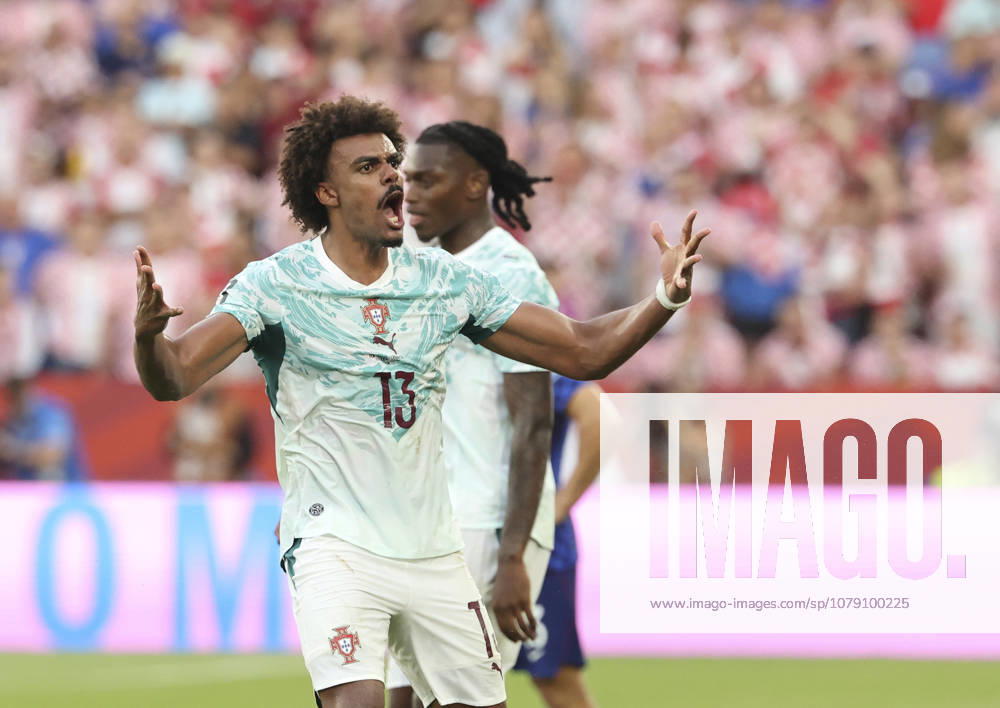 (260703) -- TORONTO, July 3, 2026 -- Renato Veiga of Portugal reacts during the round of 32 match between Portugal and Croatia at the 2026 FIFA World Cup, WM, Weltmeisterschaft, Fussball at Toronto Stadium in Toronto, Canada, July 2, 2026. (Photo by Xinhua) (SP)CANADA-TORONTO-FOOTBALL-FIFA WORLD CUP-ROUND OF 32-POR VS CRO ZouxZheng