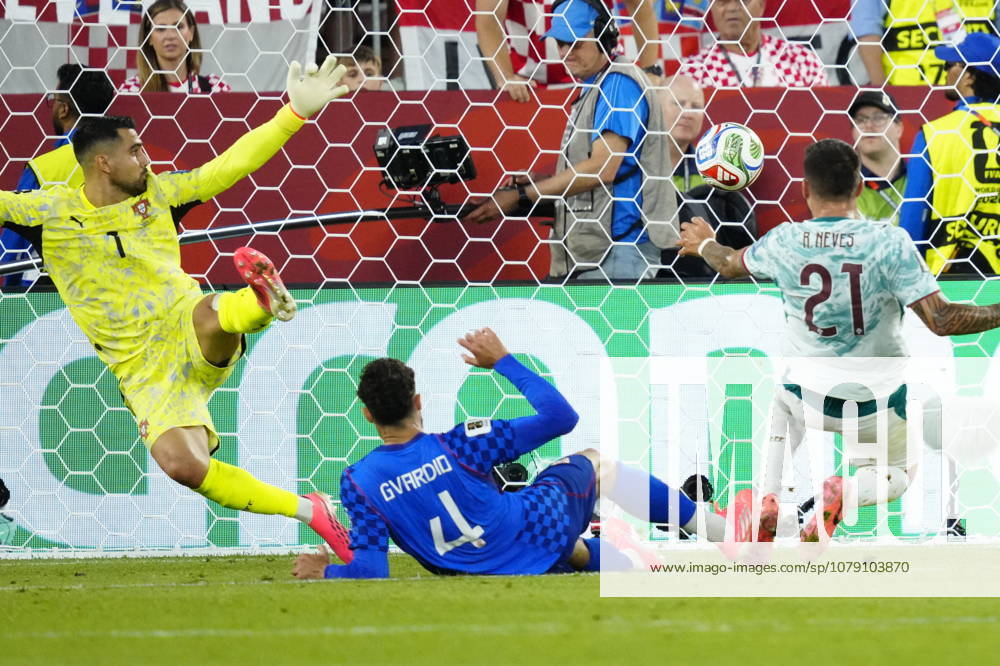 Croatia s Josko Gvardiol (4) scores a goal on Portugal goalkeeper Diego Costa (1) that s was later disallowed due to an offside call during the second half of a World Cup round of 32 soccer match, in Toronto on Thursday, July 2, 2026. Canada News - July 2, 2026 - ZUMAc35_ 20260702_zaf_c35_287