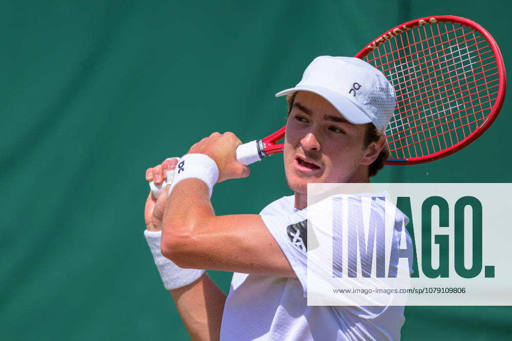 Day Five: The Championships - Wimbledon 2026 LONDON, ENGLAND JULY 03 - Joao Fonseca of Brazil during Gentlemen s Single Third Round against Roman Safiullin of Russia at The Wimbledon Lawn Tennis Championship at Wimbledon on July 03, 2026 in London, England. (Photo by Keeran Marquis)