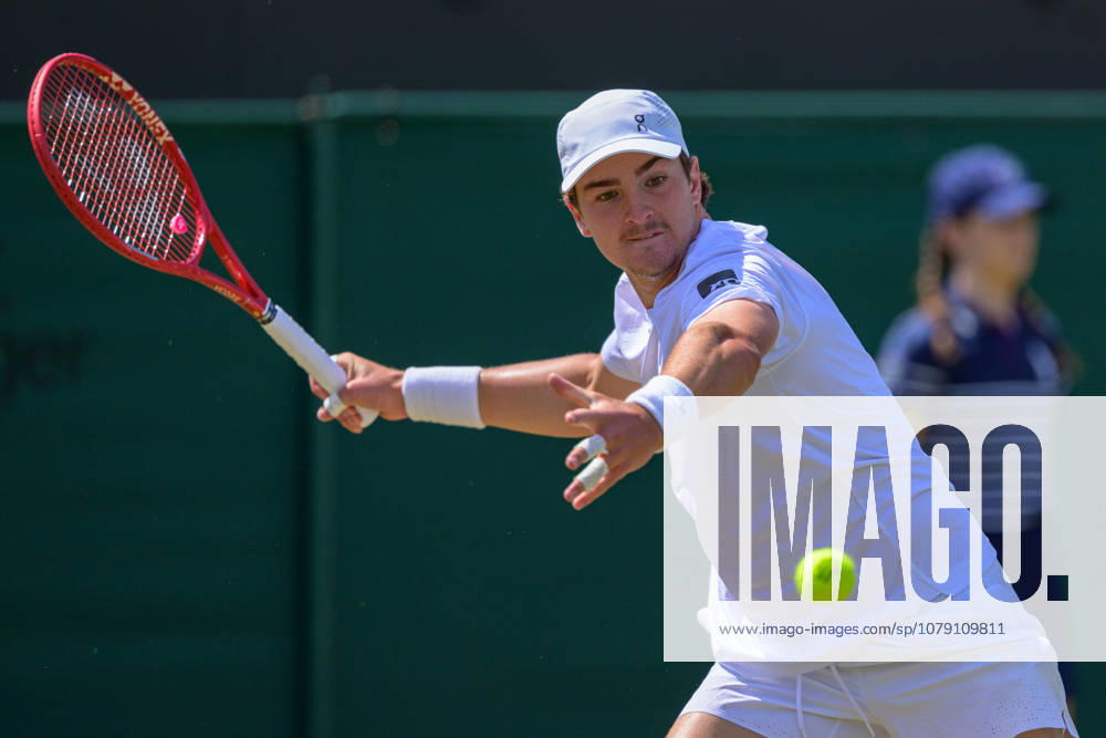 Day Five: The Championships - Wimbledon 2026 LONDON, ENGLAND JULY 03 - Joao Fonseca of Brazil during Gentlemen s Single Third Round against Roman Safiullin of Russia at The Wimbledon Lawn Tennis Championship at Wimbledon on July 03, 2026 in London, England. (Photo by Keeran Marquis)