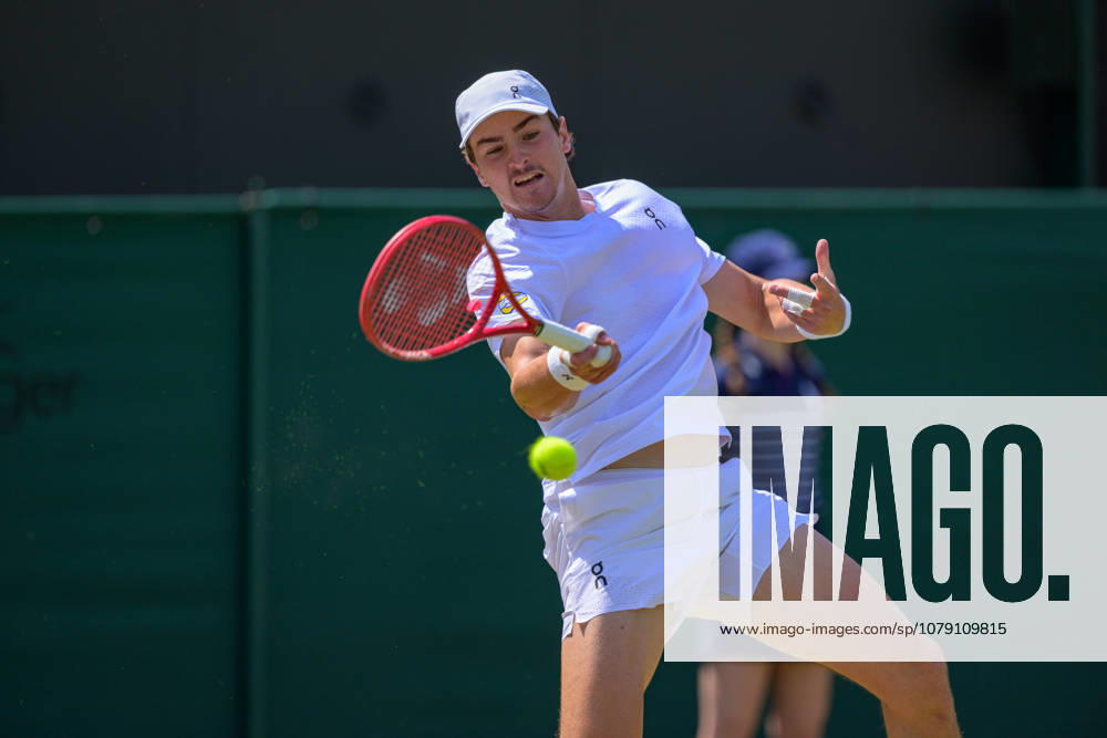 Day Five: The Championships - Wimbledon 2026 LONDON, ENGLAND JULY 03 - Joao Fonseca of Brazil during Gentlemen s Single Third Round against Roman Safiullin of Russia at The Wimbledon Lawn Tennis Championship at Wimbledon on July 03, 2026 in London, England. (Photo by Keeran Marquis)