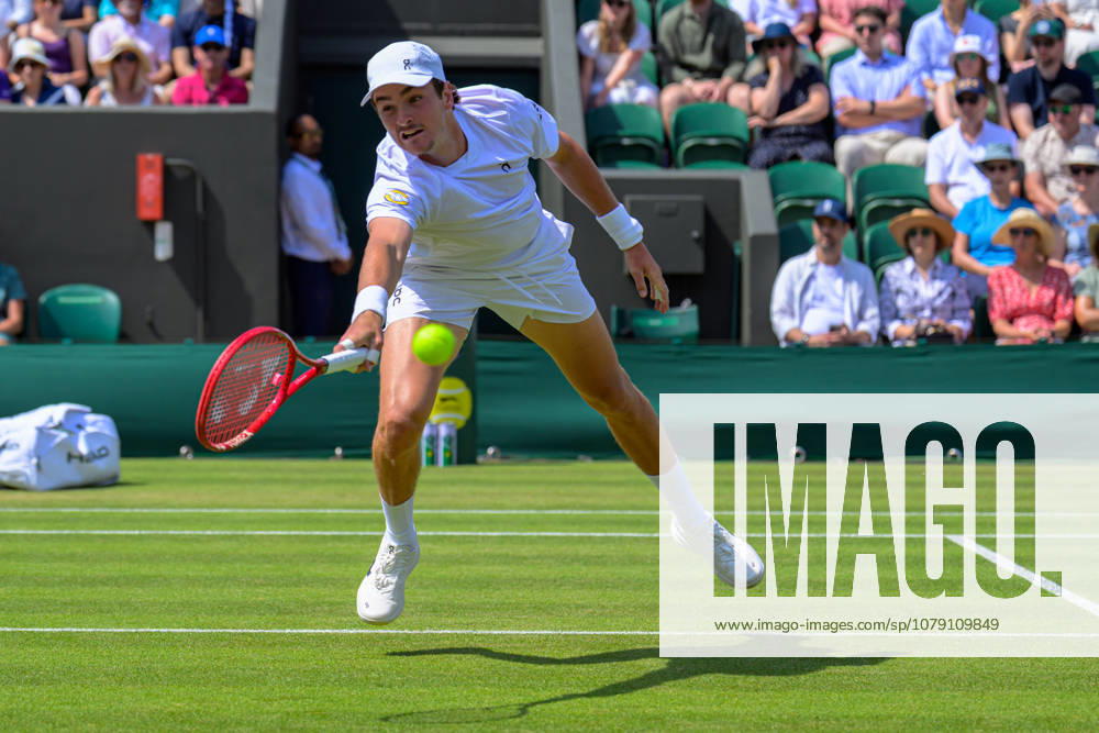 Day Five: The Championships - Wimbledon 2026 LONDON, ENGLAND JULY 03 - Joao Fonseca of Brazil during Gentlemen s Single Third Round against Roman Safiullin of Russia at The Wimbledon Lawn Tennis Championship at Wimbledon on July 03, 2026 in London, England. (Photo by Keeran Marquis)