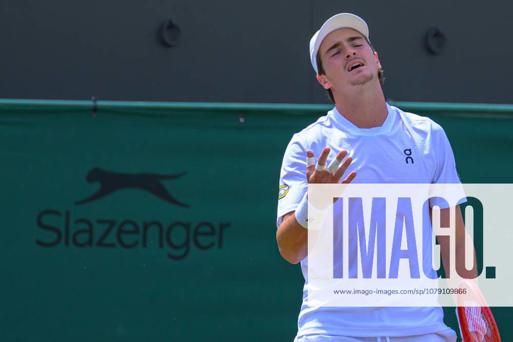 Day Five: The Championships - Wimbledon 2026 LONDON, ENGLAND JULY 03 - Joao Fonseca of Brazil looks dejected during Gentlemen s Single Third Round against Roman Safiullin of Russia at The Wimbledon Lawn Tennis Championship at Wimbledon on July 03, 2026 in London, England. (Photo by Keeran Marquis)
