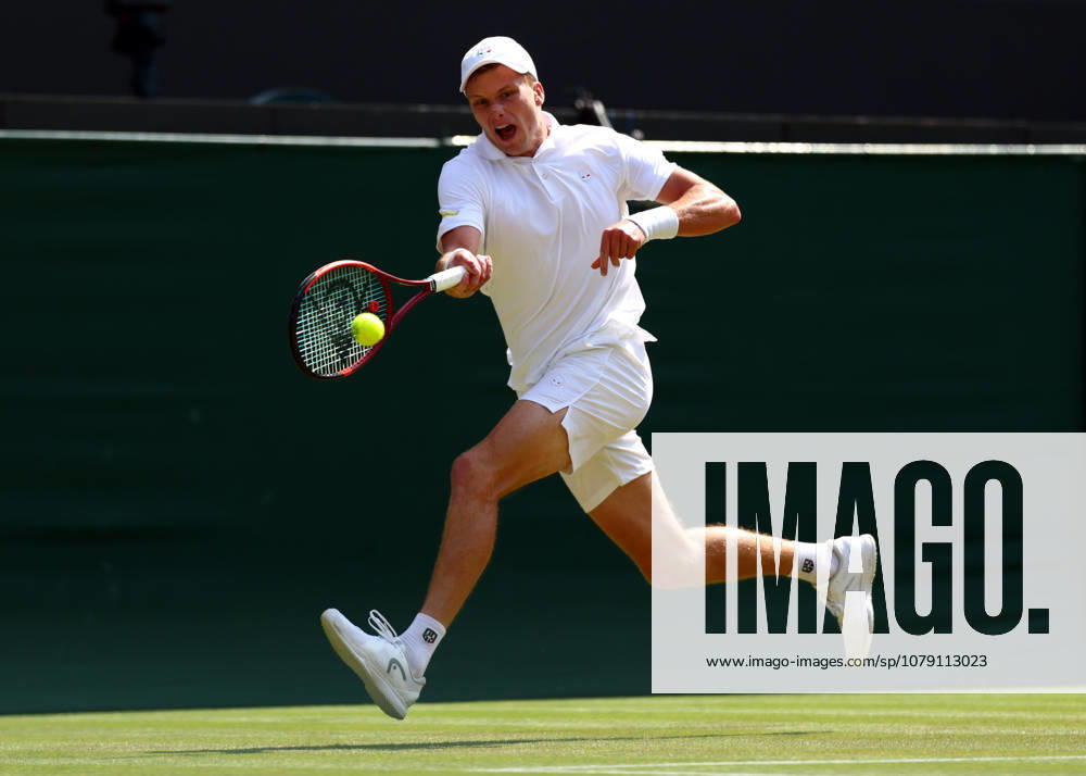 Jenson Brooksby during his third round match Wimbledon Tennis Championships, Day 5, The All England Lawn Tennis and Croquet Club, London, UK - 03 Jul 2026London The All England Lawn Tennis and United Kingdom
