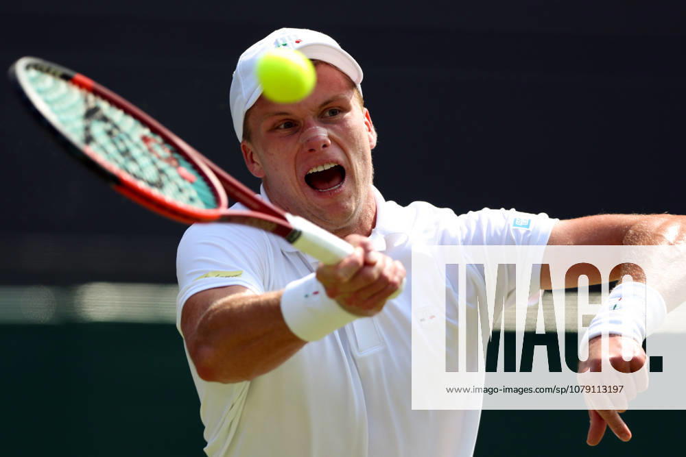 Jenson Brooksby during his third round match Wimbledon Tennis Championships, Day 5, The All England Lawn Tennis and Croquet Club, London, UK - 03 Jul 2026London The All England Lawn Tennis and United Kingdom