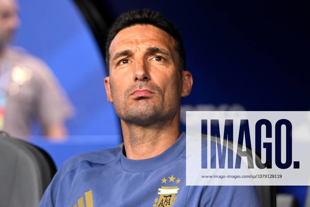 2026-07-04 Argentina v Cabo Verde - Round Of 32 - FIFA World Cup, WM, Weltmeisterschaft, Fussball 2026 MIAMI GARDENS, UNITED STATES - JULY 3: coach Lionel Scaloni of Argentina during the Round Of 32 - FIFA World Cup 2026 match between Argentina and Cabo Verde at Miami Stadium on July 3, 2026 in Miami Gardens, Florida. (Photo by Pablo Morano BSR Agency) Miami Gardens United States Content not available for redistribution in The Netherlands directly or indirectly through any third parties.