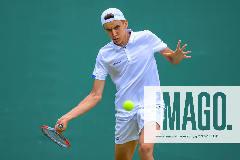 Day Six: The Championships - Wimbledon 2026 LONDON, ENGLAND JULY 04 - Vincent Fletcher of Great Britain reacts during Boy?s Single First Round against Luis Guto Miguel of Brazil at The Wimbledon Lawn Tennis Championship at Wimbledon on July 04, 2026 in London, England. (Photo by Keeran Marquis)