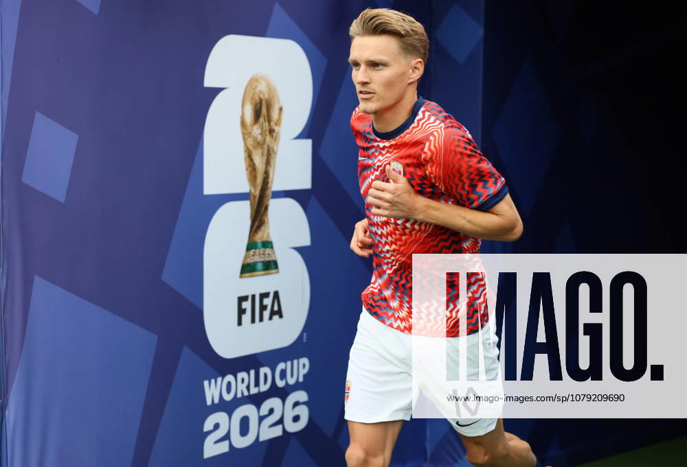 Brazil v Norway: Round of 16 - FIFA World Cup, WM, Weltmeisterschaft, Fussball 2026 Martin Odegaard of Norway arrives at the stadium before the FIFA World Cup 2026 Round Of 16 match between Brazil and Norway at New York New Jersey Stadium on July 5, 2026 in East Rutherford, New Jersey. East Rutherford New York New Jersey Stadium NJ United States