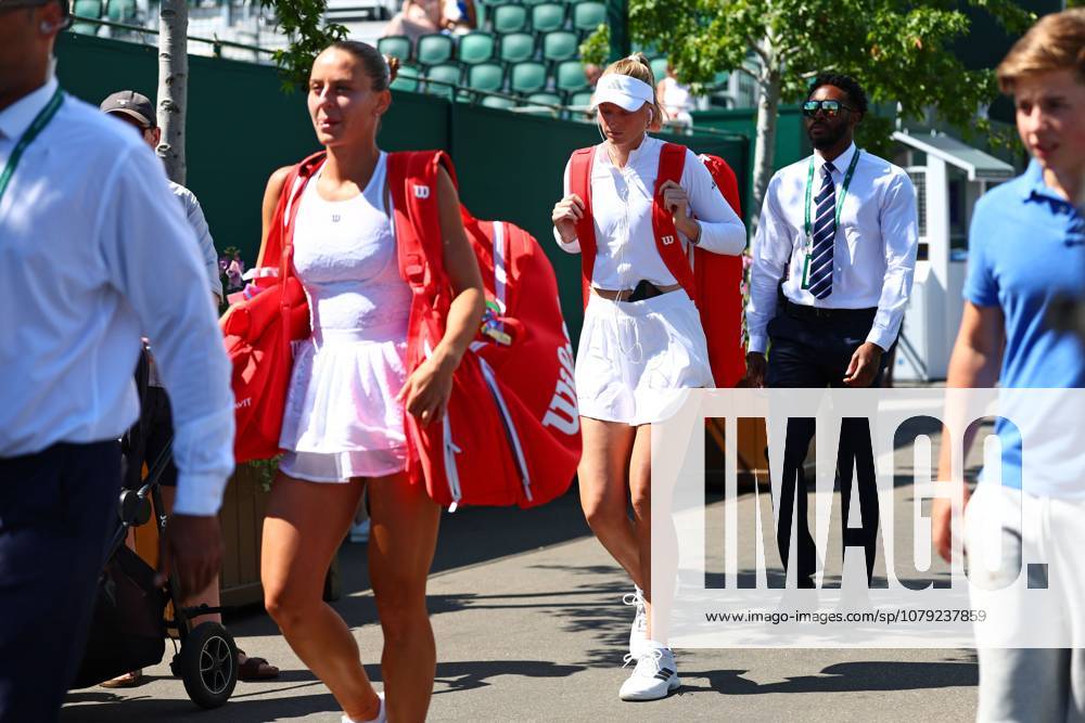 Marta Kostyuk and Ashlyn Krueger ahead of their fourth round match Wimbledon Tennis Championships, Day 8, The All England Lawn Tennis and Croquet Club, London, UK - 06 Jul 2026London The All England Lawn Tennis and United Kingdom