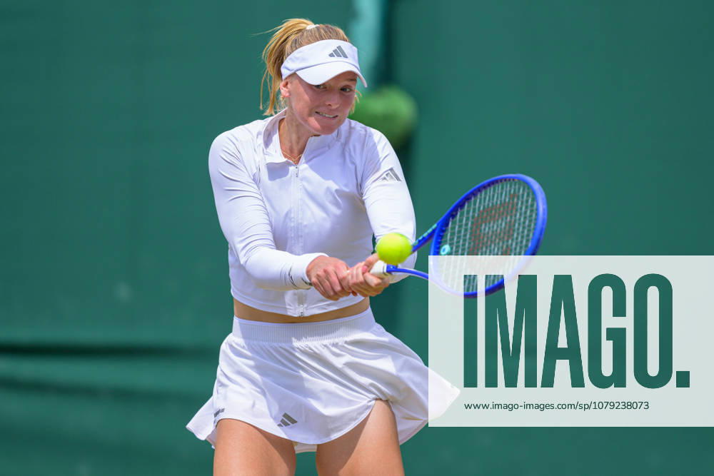 Day Eight: The Championships - Wimbledon 2026 LONDON, ENGLAND JULY 06 - Ashlyn Krueger of United States during Ladies Single Fourth Round against Marta Kostyuk of Ukraine at The Wimbledon Lawn Tennis Championship at Wimbledon on July 06, 2026 in London, England. (Photo by Keeran Marquis)