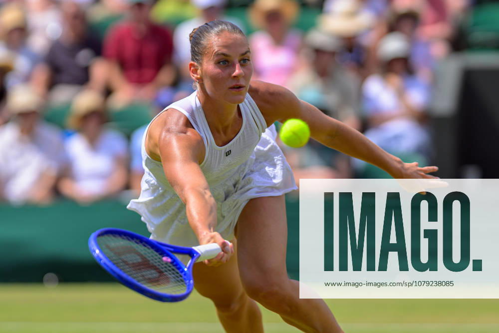 Day Eight: The Championships - Wimbledon 2026 LONDON, ENGLAND JULY 06 - Marta Kostyuk of Ukraine during Ladies Single Fourth Round against JAshlyn Krueger of United States at The Wimbledon Lawn Tennis Championship at Wimbledon on July 06, 2026 in London, England. (Photo by Keeran Marquis)