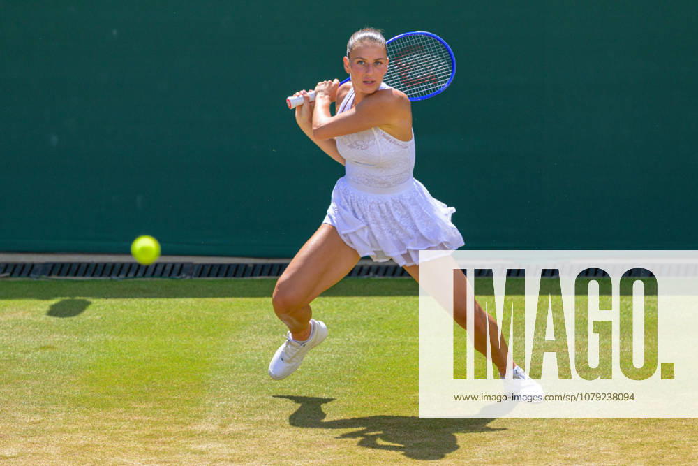 Day Eight: The Championships - Wimbledon 2026 LONDON, ENGLAND JULY 06 - Marta Kostyuk of Ukraine during Ladies Single Fourth Round against JAshlyn Krueger of United States at The Wimbledon Lawn Tennis Championship at Wimbledon on July 06, 2026 in London, England. (Photo by Keeran Marquis)