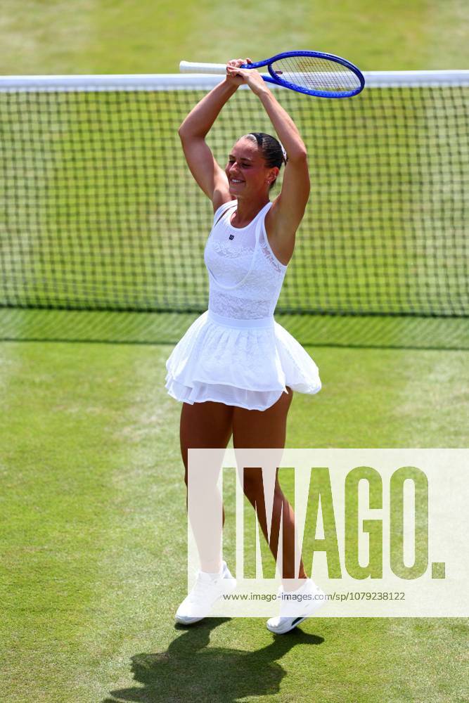 Marta Kostyuk celebrates victory in her fourth round match Wimbledon Tennis Championships, Day 8, The All England Lawn Tennis and Croquet Club, London, UK - 06 Jul 2026London The All England Lawn Tennis and United Kingdom