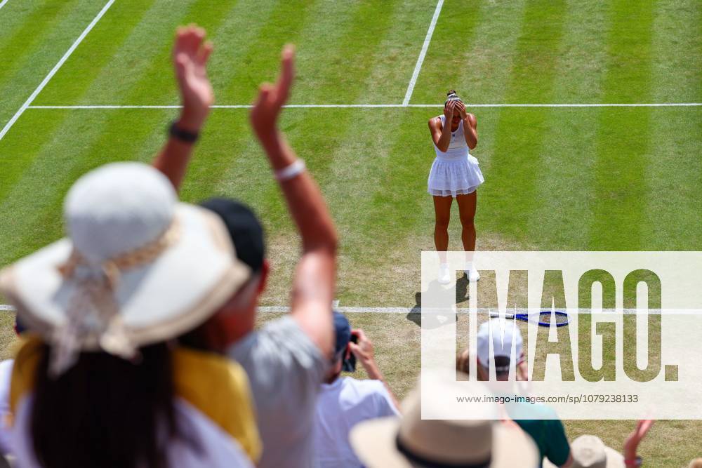 Marta Kostyuk celebrates victory in her fourth round match Wimbledon Tennis Championships, Day 8, The All England Lawn Tennis and Croquet Club, London, UK - 06 Jul 2026London The All England Lawn Tennis and United Kingdom
