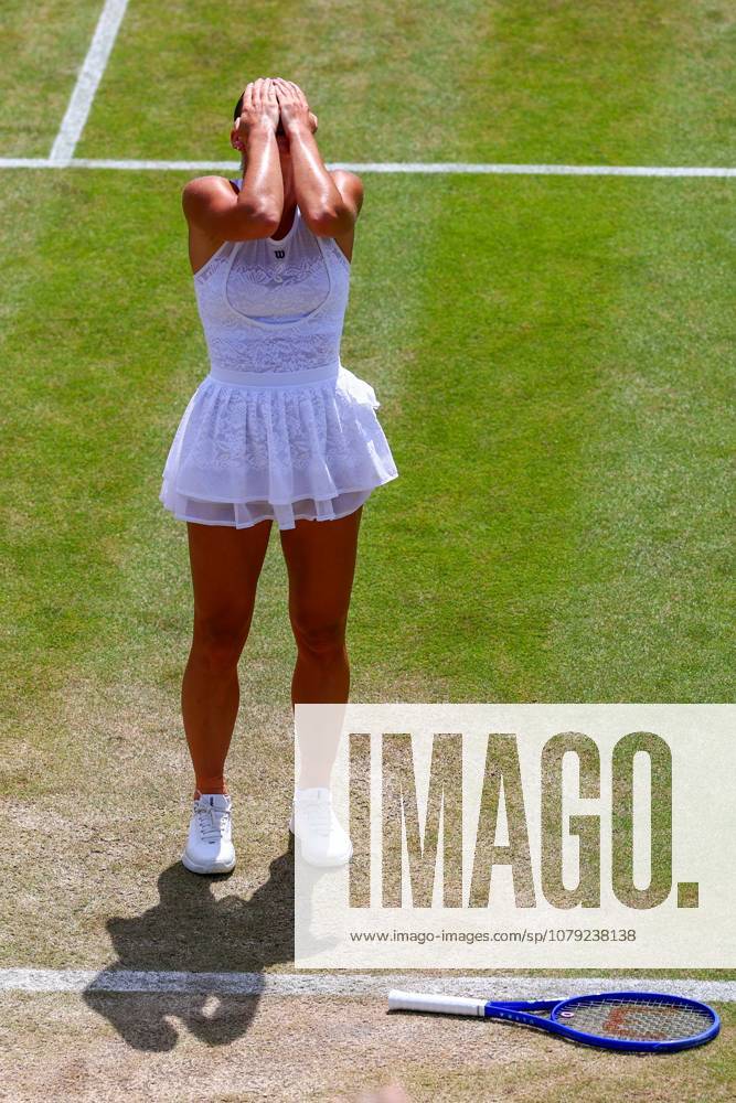 Marta Kostyuk celebrates victory in her fourth round match Wimbledon Tennis Championships, Day 8, The All England Lawn Tennis and Croquet Club, London, UK - 06 Jul 2026London The All England Lawn Tennis and United Kingdom