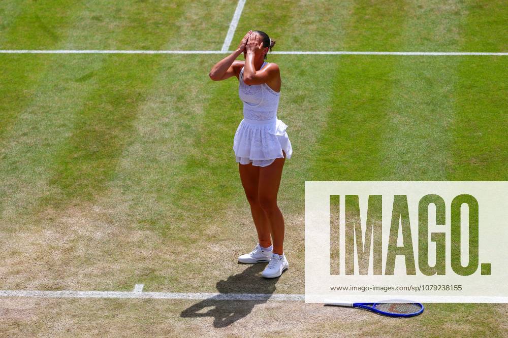 Marta Kostyuk celebrates victory in her fourth round match Wimbledon Tennis Championships, Day 8, The All England Lawn Tennis and Croquet Club, London, UK - 06 Jul 2026London The All England Lawn Tennis and United Kingdom