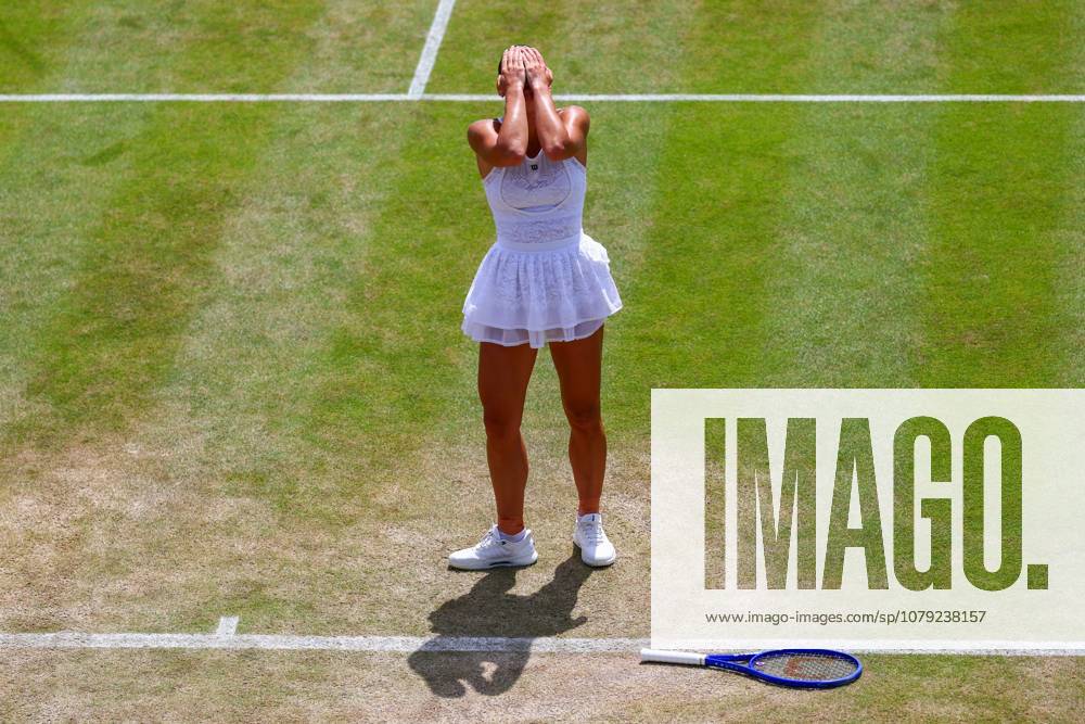 Marta Kostyuk celebrates victory in her fourth round match Wimbledon Tennis Championships, Day 8, The All England Lawn Tennis and Croquet Club, London, UK - 06 Jul 2026London The All England Lawn Tennis and United Kingdom