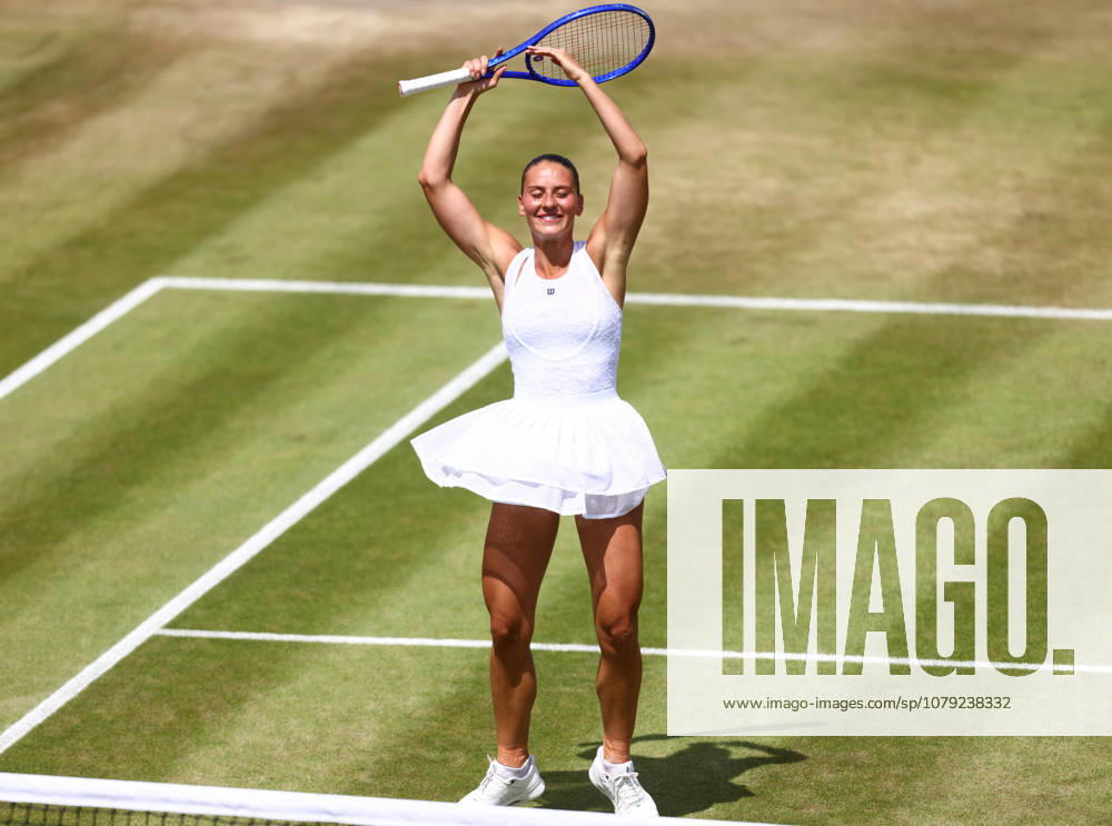 Wimbledon Championships 2026, Day 8, AELTC Wimbledon, London, UK - 06 07 2026 Marta Kostyuk (UKR) celebrates her fourth round match win against Ashlyn Krueger (USA) in the 2026 Wimbledon Championships at the AELTC London London AELTC Wimbledon London GBR, UK NEWSPAPERS OUT