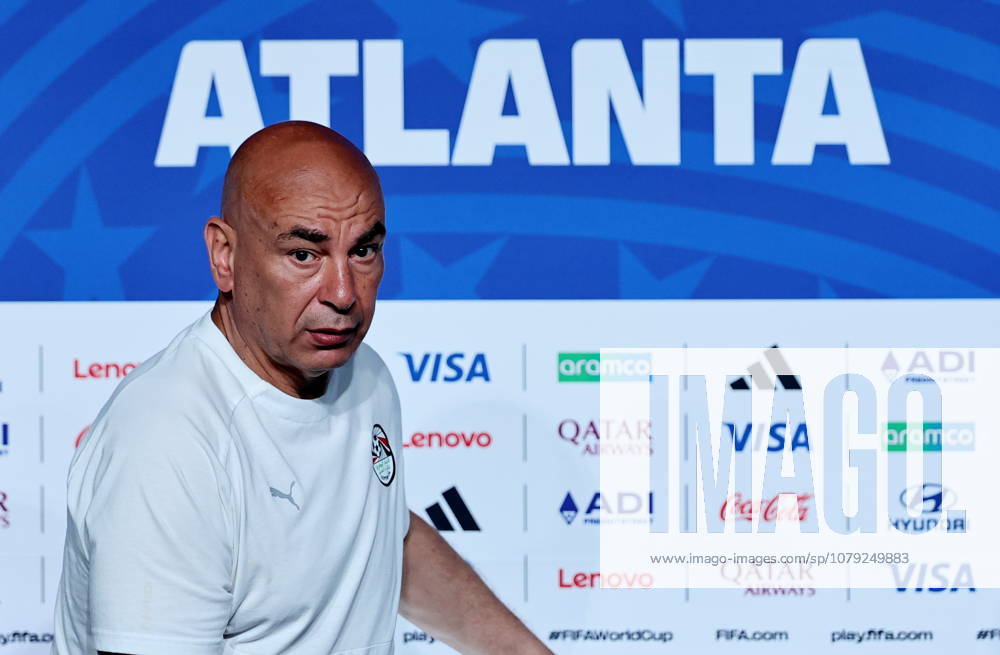 FIFA World Cup, WM, Weltmeisterschaft, Fussball 2026 - Egypt press conference, PK, Pressekonferenz Egypt s head coach Hossam Hassan gives a press conference in Atlanta, Georgia, USA, 06 July 2026. Egypt will face Argentina on 07 July in their FIFA World Cup 2026 round of 16 match. ATLANTA United States