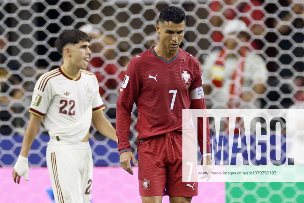 Portugal v Spain: Round of 16 - FIFA World Cup, WM, Weltmeisterschaft, Fussball 2026 Cristiano Ronaldo of Portugal looks dejected during the FIFA World Cup 2026 Round Of 16 match between Portugal and Spain at Dallas Stadium on July 6, 2026 in Arlington, United States. Arlington Dallas Stadium TX United States