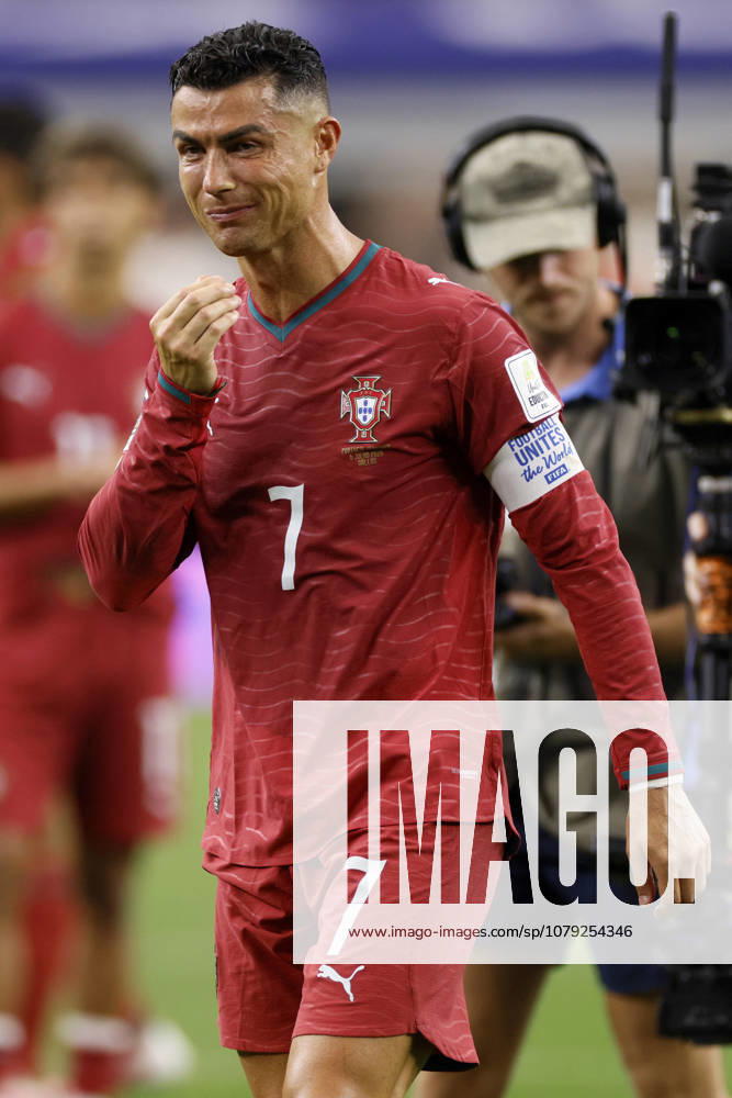 Portugal v Spain: Round of 16 - FIFA World Cup, WM, Weltmeisterschaft, Fussball 2026 Cristiano Ronaldo of Portugal in tears after the FIFA World Cup 2026 Round Of 16 match between Portugal and Spain at Dallas Stadium on July 6, 2026 in Arlington, United States. Arlington Dallas Stadium TX United States