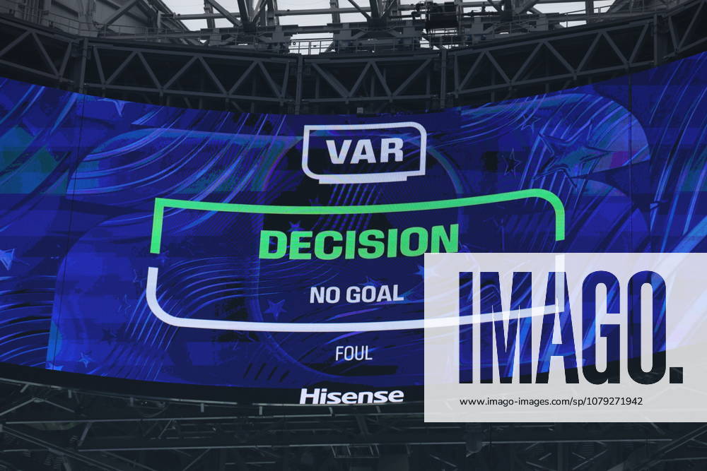 Argentina v Egypt: Round of 16 - FIFA World Cup, WM, Weltmeisterschaft, Fussball 2026 VAR shows no goal Decision during the FIFA World Cup 2026 Round of 16 match between Argentina and Egypt at Atlanta Stadium on July 7, 2026 in Atlanta, United States. Atlanta Atlanta Stadium GA United States