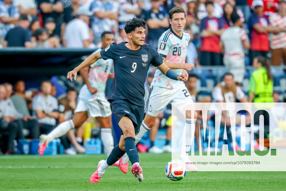 United States of America forward Ricardo Pepi (9) during the match between USA and Belgium in the World Cup 2026 at Seattle Stadium, Seattle, Washington Seattle USA - ZUMAj111 20260706_zsp_j111_077