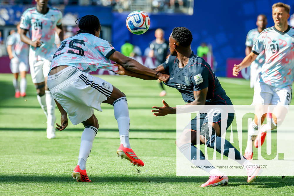 United States of America forward Folarin Balogun (20) and Belgium defender Nathan Ngoy (25) during the match between USA and Belgium in the World Cup 2026 at Seattle Stadium, Seattle, Washington Seattle USA - ZUMAj111 20260706_zsp_j111_020