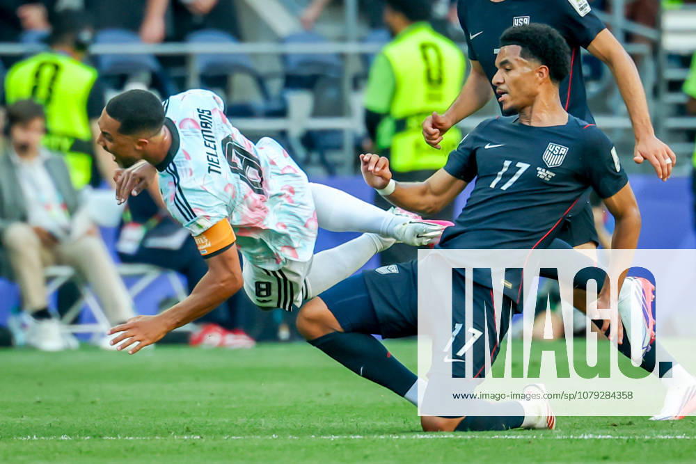 United States of America midfielder Malik Tillman (17) and Belgium midfielder Youri Tielemans (8) during the match between USA and Belgium in the World Cup 2026 at Seattle Stadium, Seattle, Washington Seattle USA - ZUMAj111 20260706_zsp_j111_064