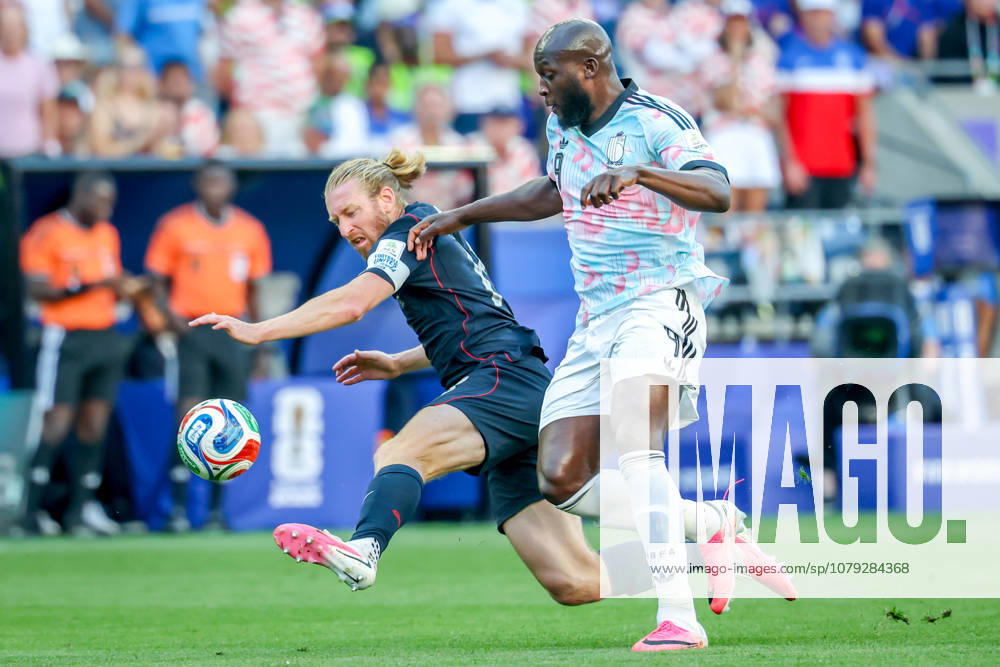 United States of America defender Tim Ream (13) and Belgium forward Romelu Lukaku (9) during the match between USA and Belgium in the World Cup 2026 at Seattle Stadium, Seattle, Washington Seattle USA - ZUMAj111 20260706_zsp_j111_068