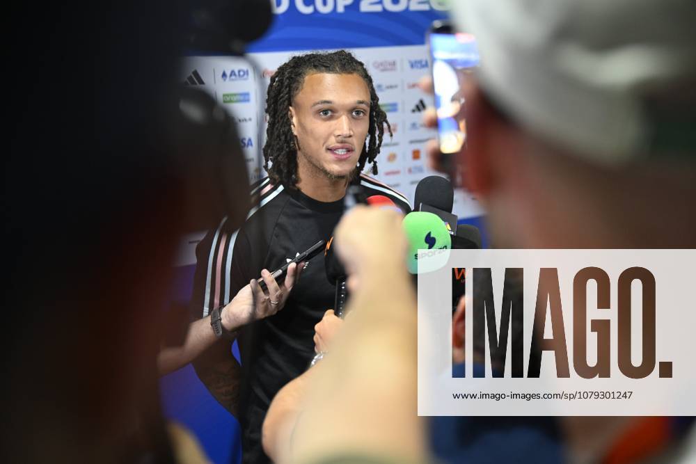 Belgian national football team - FIFA World Cup, WM, Weltmeisterschaft, Fussball 2026 - media activities 08 07 2026 LOS ANGELES, UNITED STATES OF AMERICA - JULY 08 : Moreira Da Silva Diego defender of Belgium alking to the press during a press conference, PK, Pressekonferenz of the Belgian national football team during the FIFA World Cup 2026 on July 8, 2026 in Los Angeles, United States of America, 08 07 2026 Los Angeles United States of America