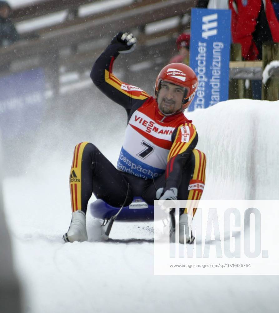 USA LUGE WORLD CHAMPIONSHIPS Germany s Georg Hackl celebrates epa000374384 Germany s Georg Hackl celebrates his team s first palce finish in the luge team competition at the 2005 Luge World Championships at the Utah Olympic Park in Park City, Utah Saturday, 19 February 2005. PARK CITY United States