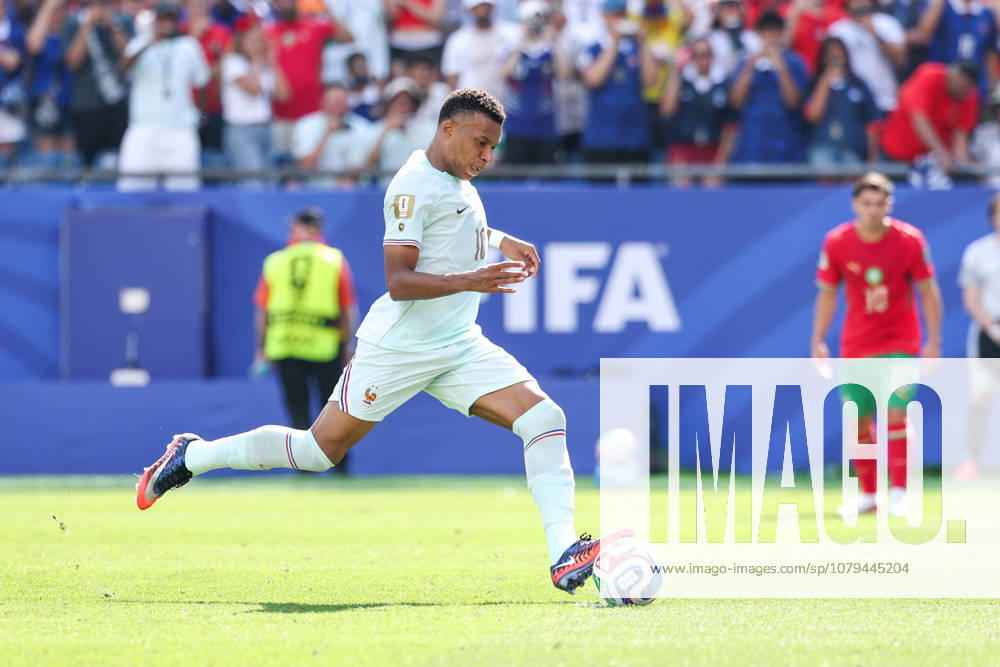 Kylian Mbappe player of France takes the penalty during the FIFA World Cup, WM, Weltmeisterschaft, Fussball quarterfinal match between France and Morocco, at Boston Stadium, in Foxborough, United States, on Thursday, July 09, 2026. FIFA World Cup 2026 - Quarterfinals - France V Morocco - ZUMAc233 0861246272st