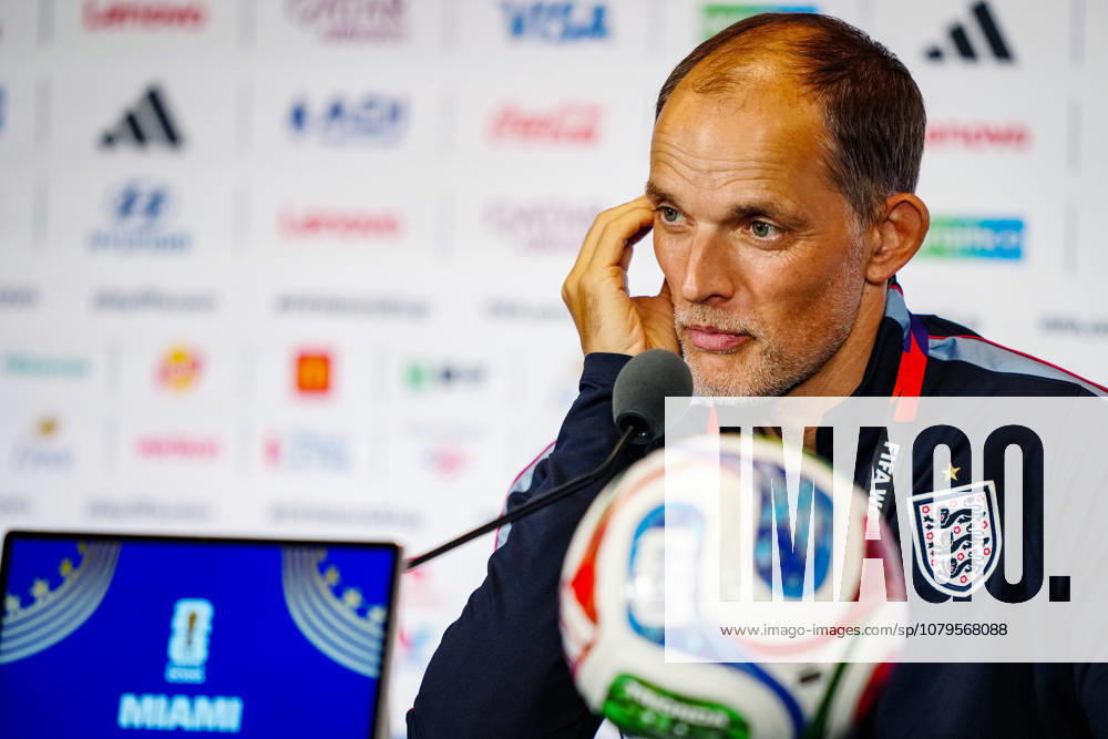 (260711) -- MIAMI, July 11, 2026 -- Thomas Tuchel, head coach of England, attends a press conference, PK, Pressekonferenz ahead of quarterfinal between Norway and England at the 2026 FIFA World Cup, WM, Weltmeisterschaft, Fussball in Miami, the United States, July 10, 2026. ) (SP)U.S.-MIAMI-FOOTBALL-FIFA WORLD CUP-PRESS CONFERENCE JiaxHaocheng