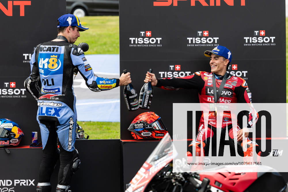 GER, German Grand Prix, MotoGP Round 11, FIM Motorcycle World Championship, July 11, 2026, Sachsenring, Hohenstein Ernstthal, GER, German Grand Prix, MotoGP Round 11, FIM Motorcycle World Championship 73, Alex Marquez, BK8 Gresini Racing MotoGP 93, Marc Marquez, Ducati Lenovo Team. Photo by Alexander Trienitz, Hohenstein Ernstthal, Sachsenring, Saxony, Germany