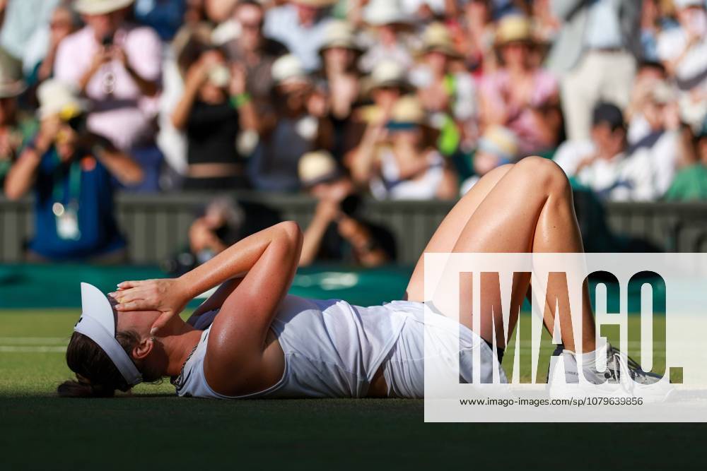 Linda Noskova celebrates victory in the Ladies Singles final Wimbledon Tennis Championships, Day 13, The All England Lawn Tennis and Croquet Club, London, UK - 11 Jul 2026London The All England Lawn Tennis and United Kingdom