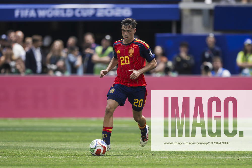 Spain v Belgium - FIFA World Cup, WM, Weltmeisterschaft, Fussball 2026 Pedri of Spain in action during the FIFA World Cup 2026 quarter final football match between Spain and Belgium. Spain won 2-1 over Belgium. Inglewood United States