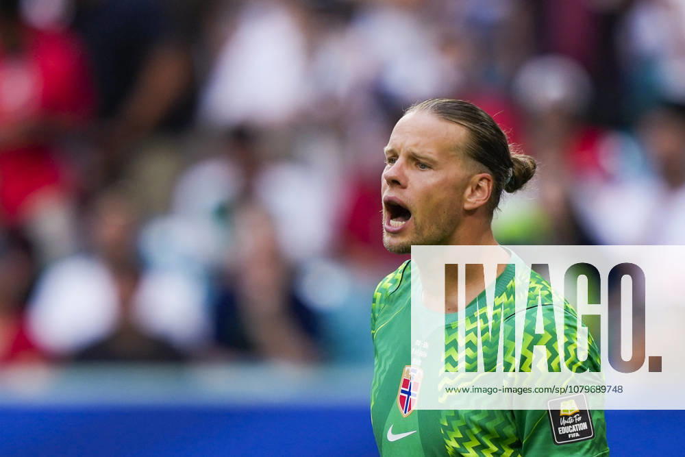 2026 FIFA World Cup: Norway vs. England, Miami Gardens, Florida, USA 20260711 Norway’s goalkeeper Orjan Haskjold Nyland during the quarterfinal match of the 2026 FIFA World Cup between Norway and England at Miami Stadium. Photo: Fredrik Varfjell, NTB, Miami Gardens, Florida, USA. . RESTRICTED USE FOR BETTING COMPANIES