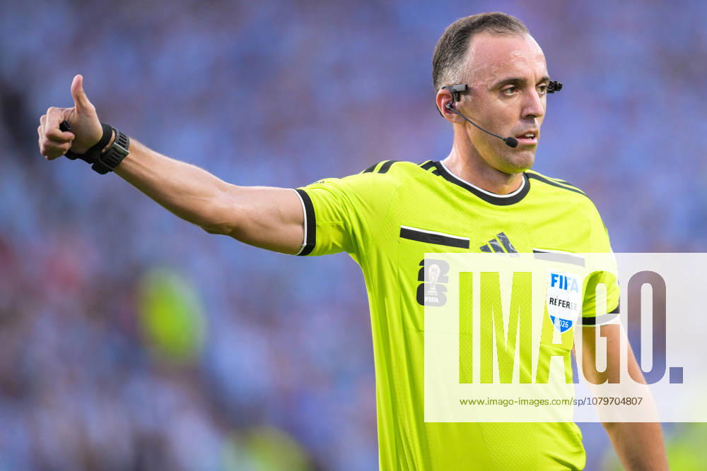 Soccer, 2026 World Cup, 20260711, Argentina vs. Switzerland. Pictured: Referee Joao PINHEIRO of Portugal gives a thumbs-up at Kansas City Stadium in Kansas City, Missouri, United States of America