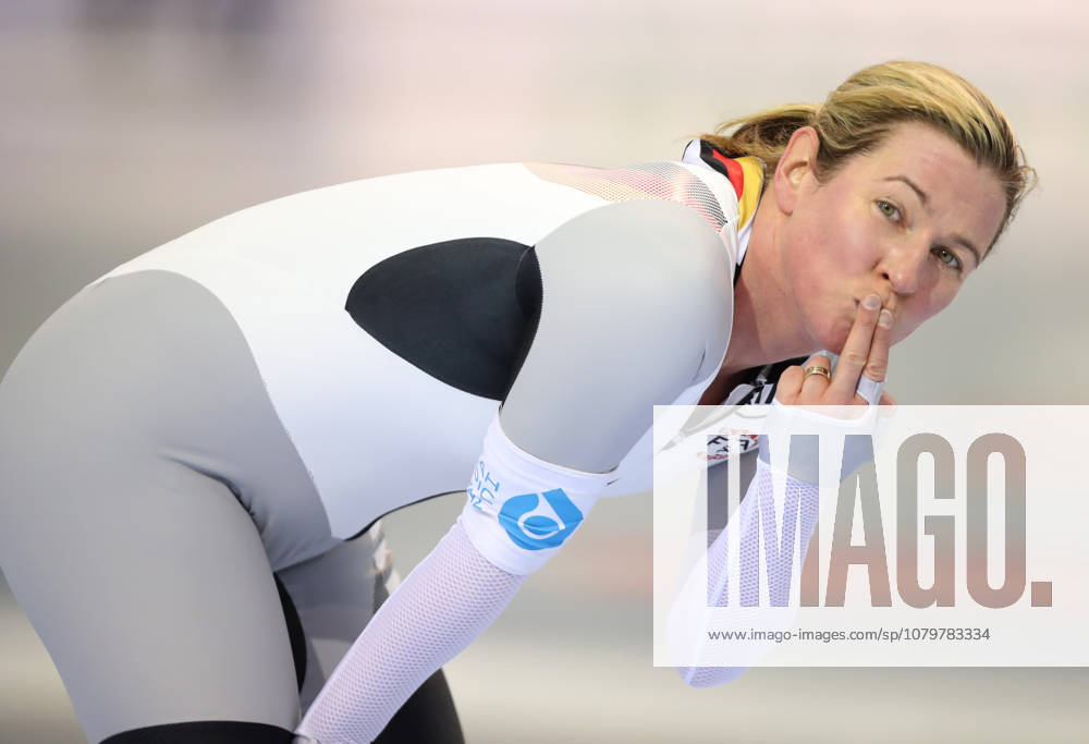 USA Speed skating, Eisschnelllauf WORLD CUP FINAL ISU World Cup Speed Skating Final epa07426115 Claudia Pechstein of Germany reacts after she competed in the women s 3000m at the ISU World Cup Speed Skating Final in Salt Lake City, USA, 09 March 2019. Salt Lake City United States