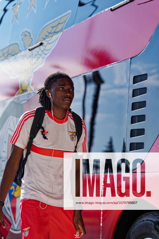 Trofeu do Algarve 25th Anniversary - SL Benfica vs CR Flamengo, Estadio do Algarve, Portugal. Estadio do Algarve, Portugal. 11 July 2026. 57 Jaden Umeh of SL Benfica arriving at the SL Benfica v CR Flamengo football match for the Algarve Trophy 25th Anniversary. Credit: Nuno Pires Veloso Morse Images.