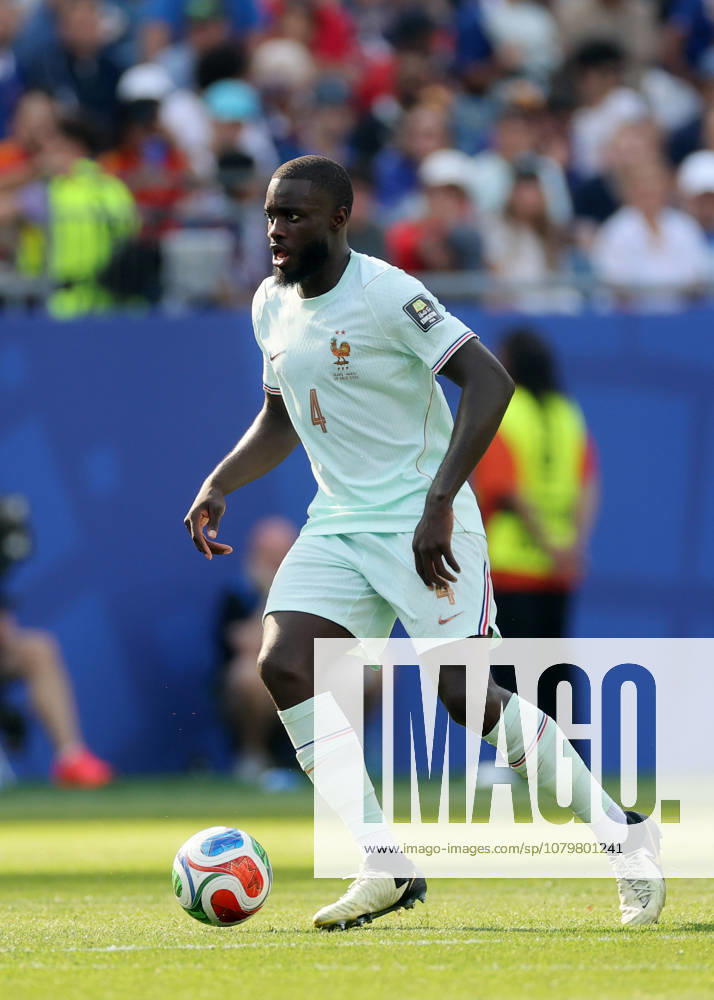 France v Morocco: Quarter Final - FIFA World Cup, WM, Weltmeisterschaft, Fussball 2026 Dayot Upamecano of France on the ball during the FIFA World Cup 2026 Quarter Final match between France and Morocco at Boston Stadium on July 9, 2026 in Foxborough, United States. Foxborough Boston Stadium MA United States