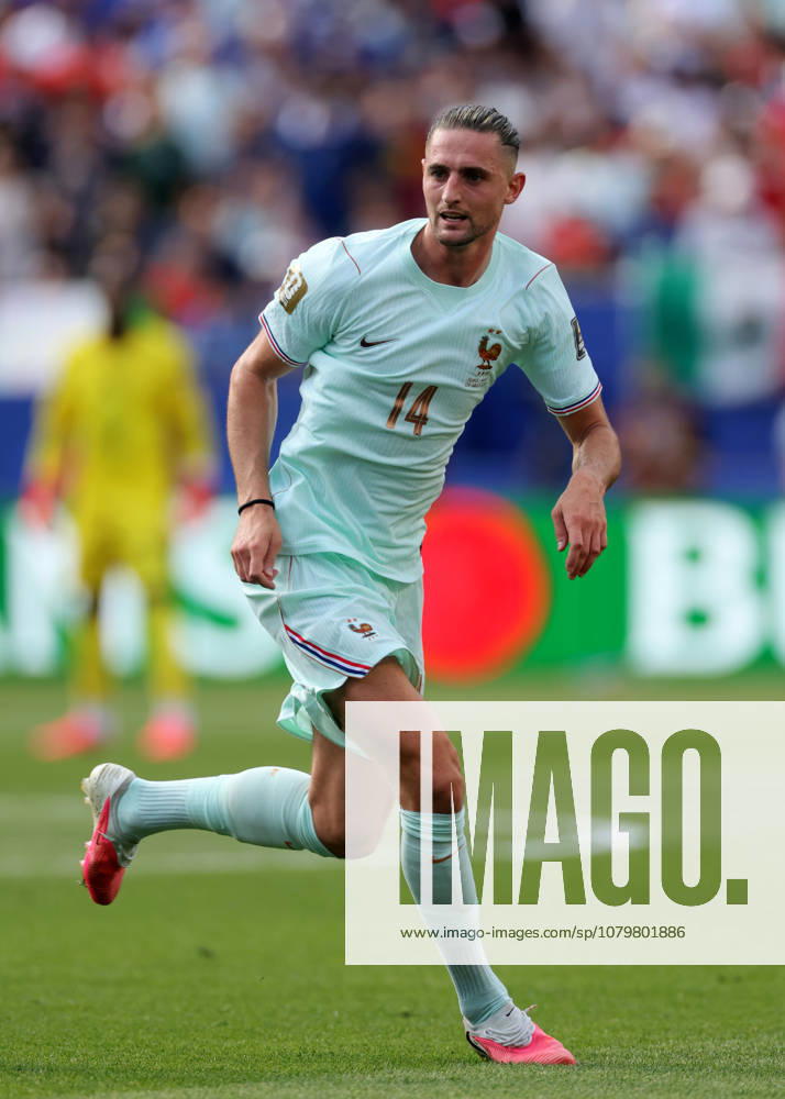 France v Morocco: Quarter Final - FIFA World Cup, WM, Weltmeisterschaft, Fussball 2026 Adrien Rabiot of France running during the FIFA World Cup 2026 Quarter Final match between France and Morocco at Boston Stadium on July 9, 2026 in Foxborough, United States. Foxborough Boston Stadium MA United States