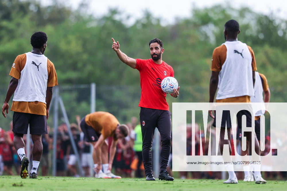 Ruben Amorim Head Coach of AC Milan gestures during Training Session AC Milan 2026 27 at Milanello in Milan, Italy Milan Milanello Milan Italy