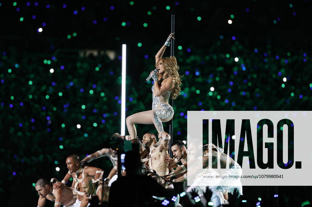 USA SUPER BOWL LIV Super Bowl LIV epa08189470 US singer Jennifer Lopez performs during halftime of the National Football League s Super Bowl LIV at Hard Rock Stadium in Miami Gardens, Florida, USA, 02 February 2020. MIAMI GARDENS United States